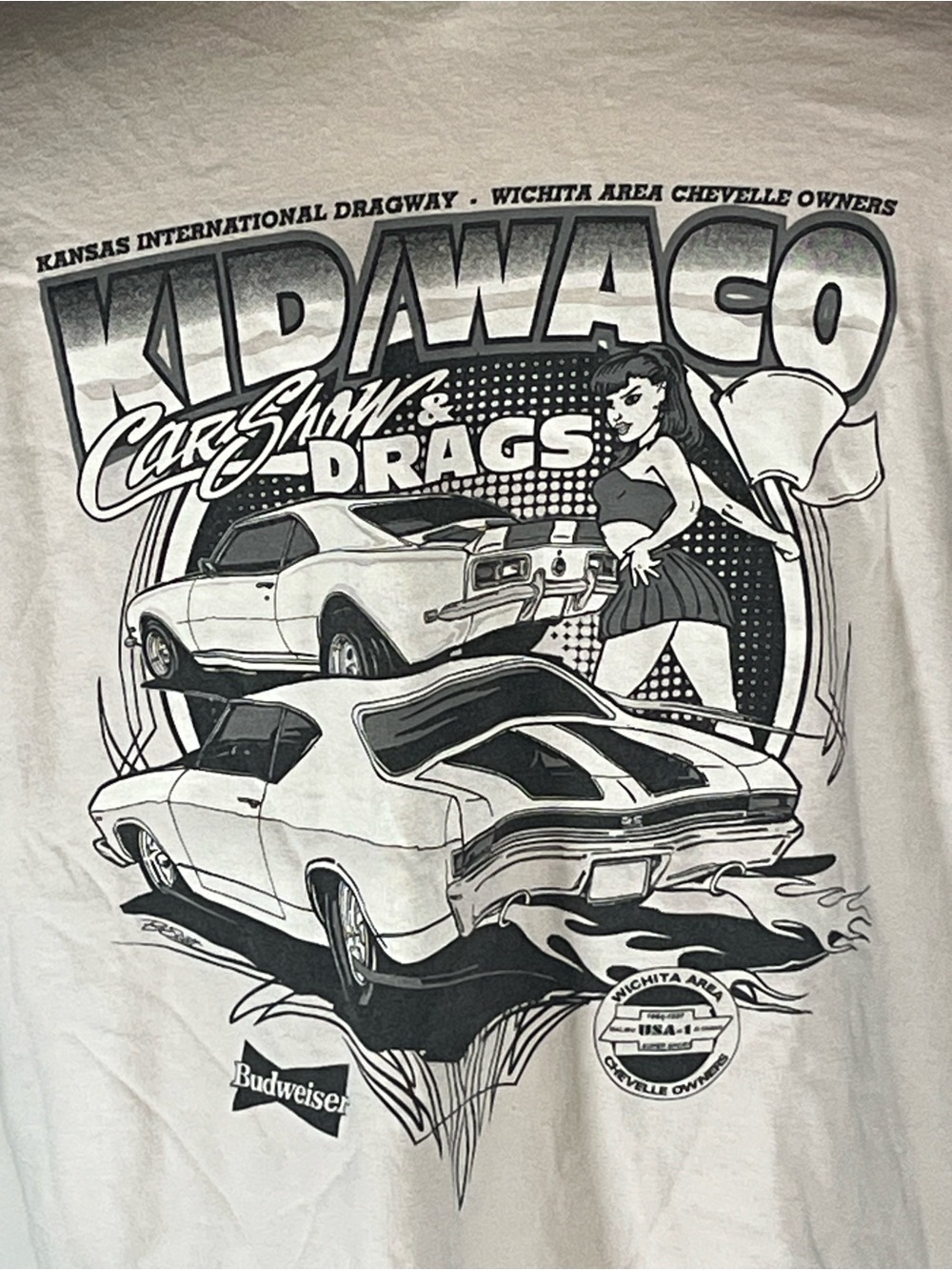 Kid/Waco Car Show Drags Kansas International Dragway Auto Vintage Men’s Shirt XL